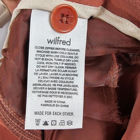 Aritzia Wilfred New Allant Pant In Genuine Brown - Size 4 - Picture 8 of 9